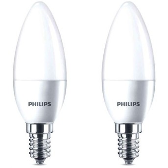 Set 2 becuri LED Philips lumanare B35 FR Set 2x5 40W 2700K 470lm E14 - 929002977762 - 8719514310056 - 871951431005600